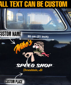 Rat Fink Hot Rod Custom Decal For Cars Door
