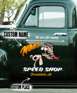 Rat Fink Hot Rod Custom Decal For Cars Door