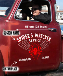 Alternative view of Personalized Hot Rod Car's Door Art Spider Decals