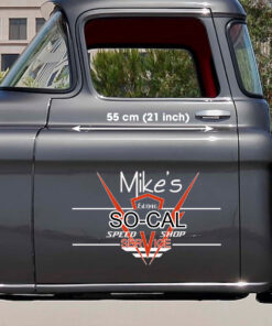 Personalized So-Cal Speed Shop Garage Vinyl Decals For Cars Side Doors And Windows