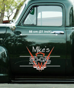 Personalized So-Cal Speed Shop Garage Vinyl Decals For Cars Side Doors And Windows