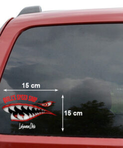 Ww2 Nose Art Warhawk Shark Teeth Hot Rod Vinyl Decals For Cars