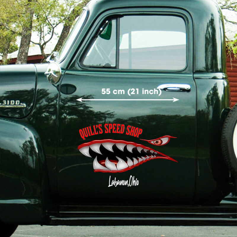 Ww2 Nose Art Warhawk Shark Teeth Hot Rod Vinyl Decals For Cars