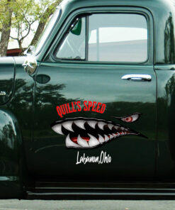 Personalized Hot Rod Flying Tigers Shark Mouth Vinyl Decals For Car