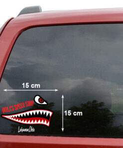 Personalized Vintage Hot Rod Pinstripe P40 Shark Mouth Decals