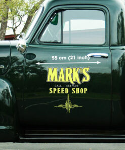 Vintage Truck Door Lettering Pinstripe Decals For Cars