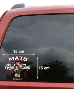 Grenade Girl Pinstriping Hot Rod Garage Vinyl Sticker