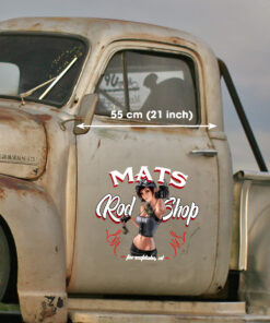 Grenade Girl Pinstriping Hot Rod Garage Vinyl Sticker