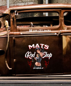 Grenade Girl Pinstriping Hot Rod Garage Vinyl Sticker