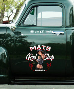 Grenade Girl Pinstriping Hot Rod Garage Vinyl Sticker