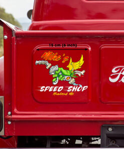 Funny Personalized Rat Fink Vinyl Stickers For Truck, Lowrider, Hot Rod Cars