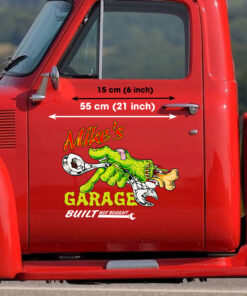 Personalized Hot Rod Rat Fink Hand Build Not Bought Truck Door Decals