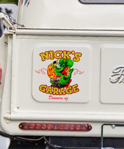 Old School Hot Rod Pinstripe Rat Fink Stickers Vinyl Decals For Cars