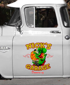 Old School Hot Rod Pinstripe Rat Fink Stickers Vinyl Decals For Cars