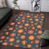 Teal 1970s Colors Flower Power Sacred Geometry Seamless Carpet Pattern