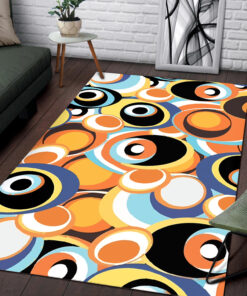 Hippie Bohemian Festival Hippie Flower 70s Style Area Rug