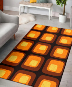 70's Style Retro Mod Mounted Area Rug