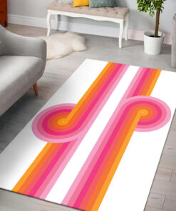 Funky 70's Vibe Pink Rug