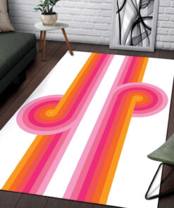 Funky 70's Vibe Pink Rug