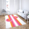 Funky 70's Vibe Pink Rug