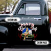 Personalized Bomber Pinup Girl Hot Rod Pinstripe Car Decals Set 02 Pcs
