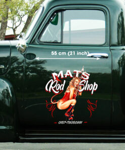 Devil Pin Up Girl Pinstripe Vinyl Decals For Trucks