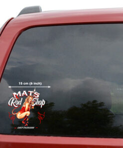 Devil Pin Up Girl Pinstripe Vinyl Decals For Trucks