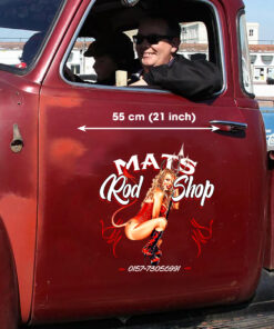 Devil Pin Up Girl Pinstripe Vinyl Decals For Trucks