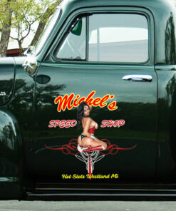 Pinup Wonder Woman Pinstripe Vinyl Decals Set 2 Pcs