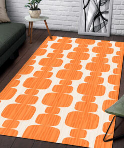 Vintage Retro Bohemian Pebble Photographic 1970's Style Area Rug