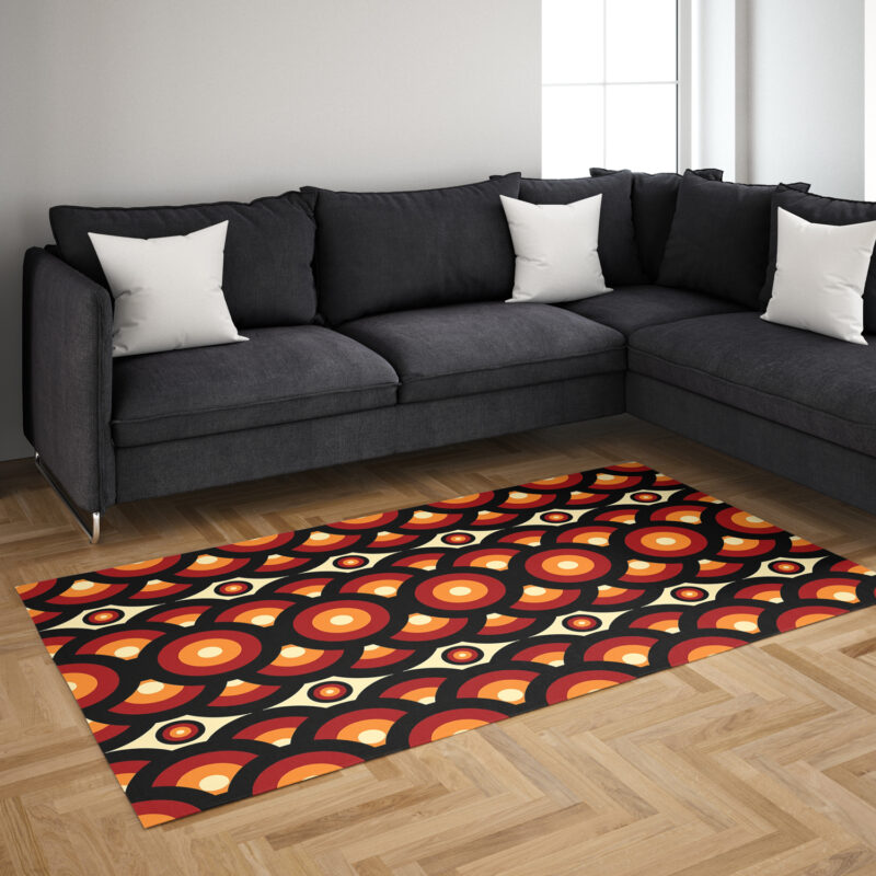 Retro Vintage Mid Century 70s Style Rugs