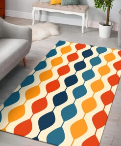 Retro Bohemian Vintage Pattern 1970's Area Rug