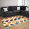 Retro Bohemian Vintage Pattern 1970's Area Rug