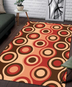 Retro 1970's Style Seventies Vintage Pattern Area Rug