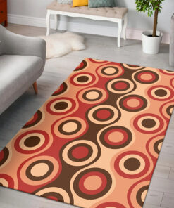 Retro 1970's Style Seventies Vintage Pattern Area Rug