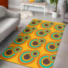 1970's Retro Circles Vintage 70s Seventies Pattern Area Rug