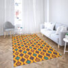 Retro Vintage Seventies Floral Flowers 70's Style Pattern Photographic Area Rug