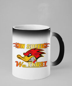 In Speed We Trust Mr. Horsepower Woodpecker Hot Rod Coffee Mug