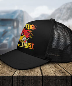 Mr. Horsepower In Speed We Trust Hot Rod Trucker Hats