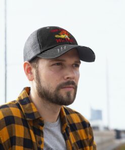 Mr. Horsepower In Speed We Trust Hot Rod Trucker Hats