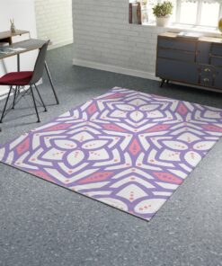 Y2K Pastel Blossoms Geometric Rug