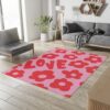 Y2K Daisy Flower And Love Rug