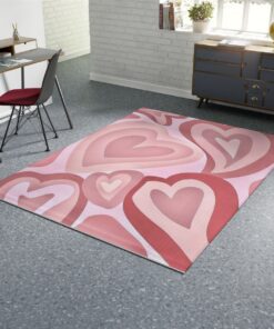Wavy Y2K Heart Rug