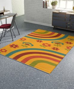 Retro Modern Arch Y2K Flower Rug