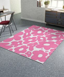 Y2K Asthetic Pink Flowers Rug