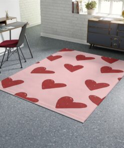 Little Hand Drawing Y2K Heart Rug