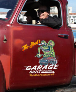 Personalized Rat Fink Outdoor Vinyl Graphict Decals For Car Side Door Window Set 2 Pcs