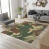 Rhodesian Brushstroke Camouflage Area Rug