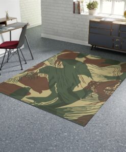 Rhodesian Brushstroke Camouflage Area Rug