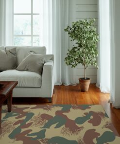 Katanga Brushstroke Rug Camouflage Pattern Rug